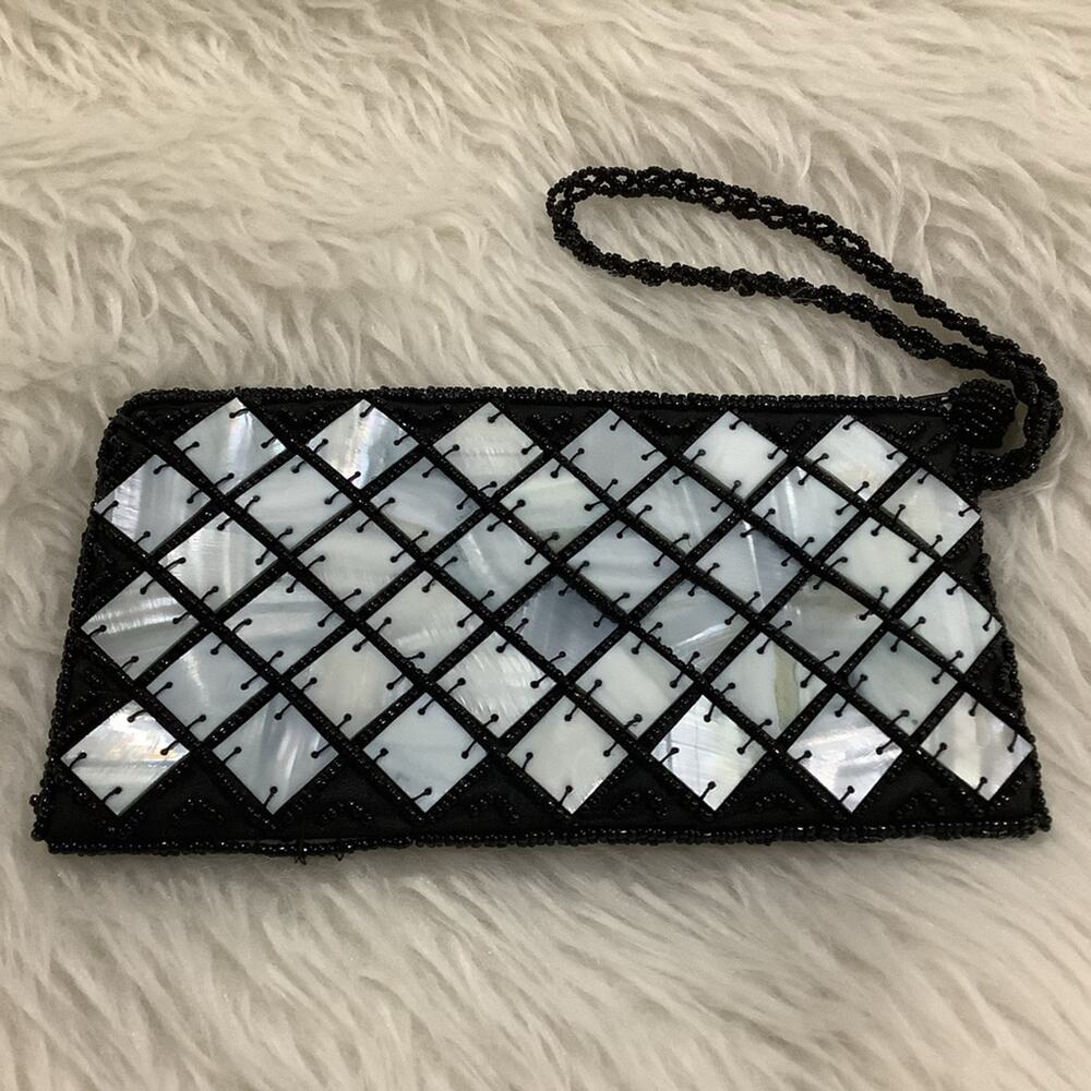 Mod by Design Mother of Pearl Checker Wristlet